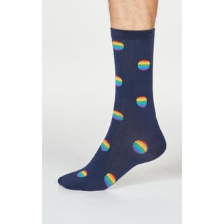 Socks Rainbow - Color: Spots Navy - Size: 41-46