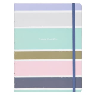 Refillable Hardcover Notebook A5 Lined - Good Vibes Stripes
