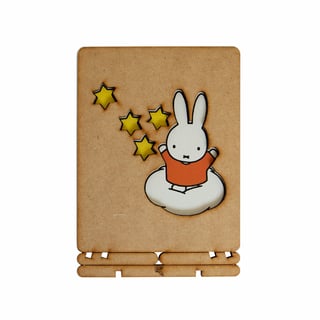 Postcard - Piece of Art - Miffy with the stars