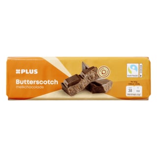 PLUS Chocoladereep Butterscotch Fairtrade