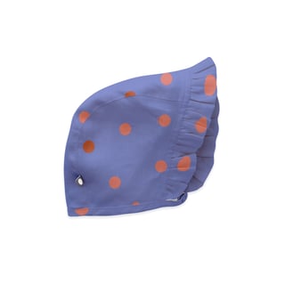 Ruffle Cap - Iris/Dots - Blauw - 68-80