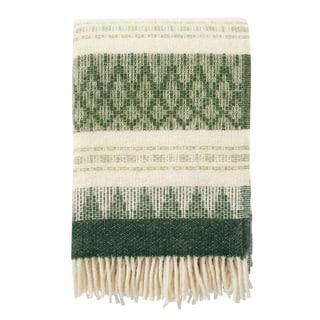 Freja Forest Green (Groen), Wollen Plaid