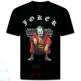 Oversized T Shirt Heren - Joker - T Shirt Heren Met Print - Tshirts Heren Grappig - Funny Shirt - 701 - Zwart