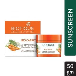 Biotique Bio Carrot Ultra Soothing Face Cream 40+ Spf Sunscreen (50Gm)