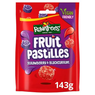 Rowntree's Fruit Pastilles Strawberry & Blackcurrant 143G