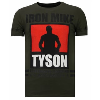 Iron Mike Tyson - Rhinestone T-Shirt - Khaki