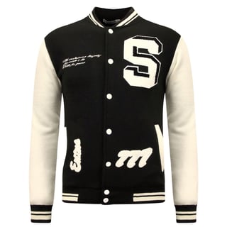 Baseball Jacket Heren Vintage - 7798 - Zwart