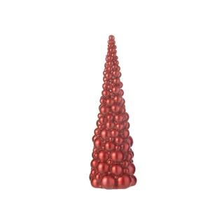 Kerstboompje Van Ballen Rood 7x20.5cm