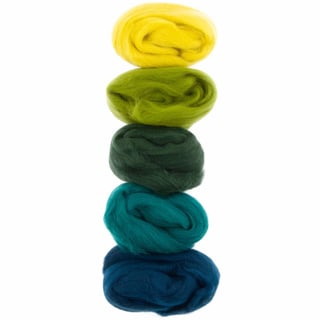 Europese Merino Lontwol Kleurset 7 Green