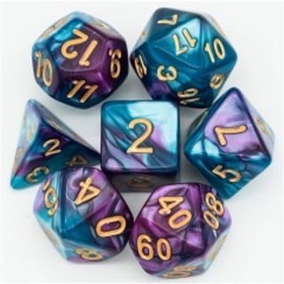 Dice Poly Mixed Purple&Blue