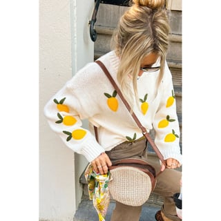 New Lemon Summer knit - White