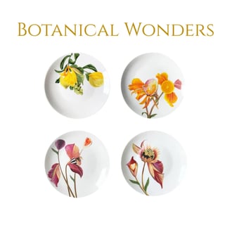 Bordy's Botanical Wonders - Set Van 4 Ontbijtborden