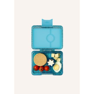 Yumbox Snack 3 Vakken Twinkle Aqua Glitter / Aqua Clear - Aqua