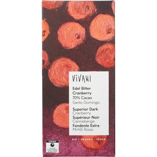 Superieur Pure Chocolade 70% Cranberry