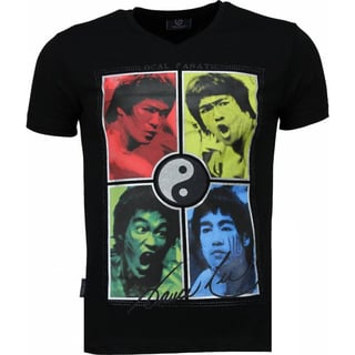 Bruce Lee Ying Yang - T-Shirt - Zwart