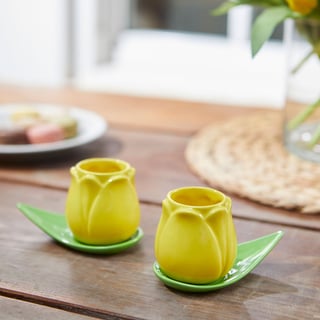 Coffee Cup Set Tulip - Yellow