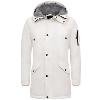 Witte Winterjas Heren Parka - 7105