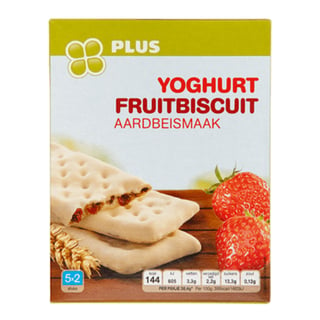 PLUS Fruitbiscuit Yoghurt Aardbei