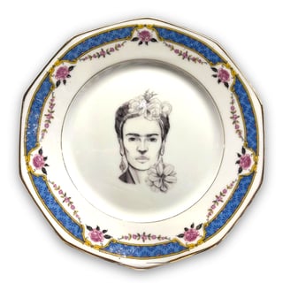 Vintage Bloemen Bord Medium - Frida Kahlo