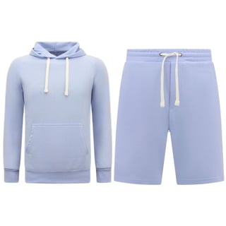 Hoodie Heren - Korte Joggingbroek Heren - SET - Licht Blauw