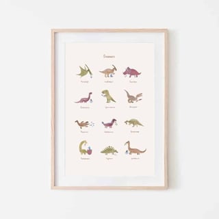 Mushie Poster Dinosaurs - Large
