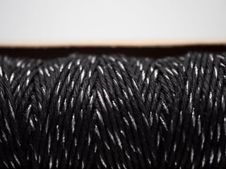 Hemp Cord Spool (Box)  5m - Black/Silver