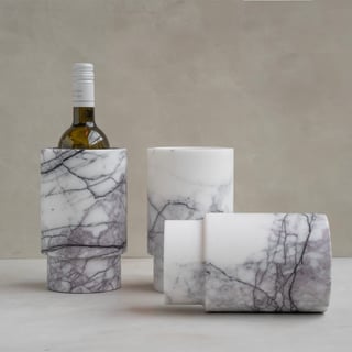 Kiwano Concept - Marmeren Wijnkoeler - Wit, Lila