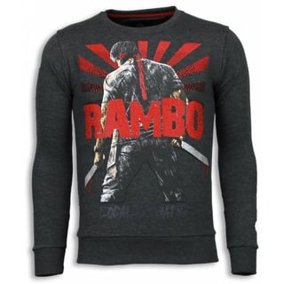 Rambo - Rhinestone Sweater - Antraciet