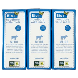 Bio+ Houdbare Volle Melk 3x200ml