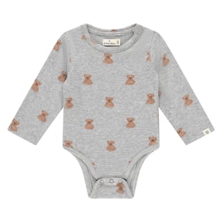 A Tiny Story Baby Romper Bears Light Grey Melange