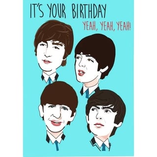 Wenskaart Modern Icons - The Beatles - It's Your Birthday Yeah, Yeah, Yeah!