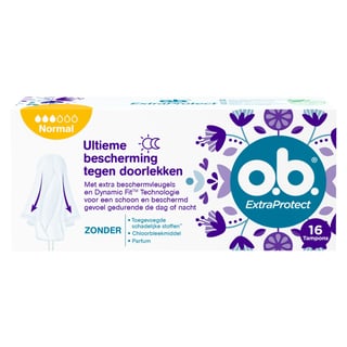 Ob Tampons Extra Protect Normal 16St 16