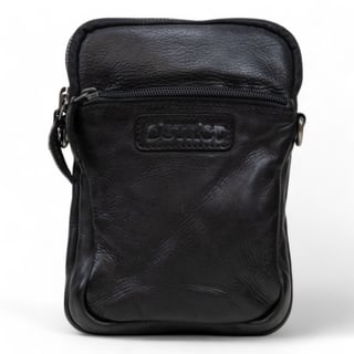 DSTRCT Leather Shoulderbag Harrington Oblong - Black