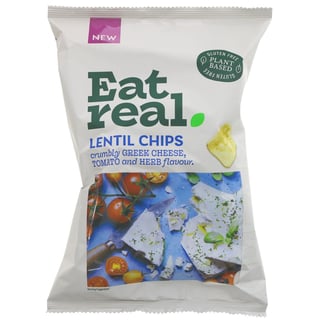Eat Real Lentil Chips Greek Cheese Tomato & Herb 95g