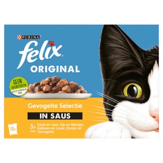 Felix Original Kattenvoer Gevogelte in Saus