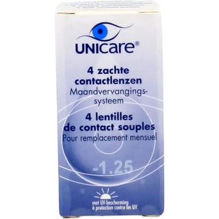 Unicare Zachte Maandlens -1.25 4st 4