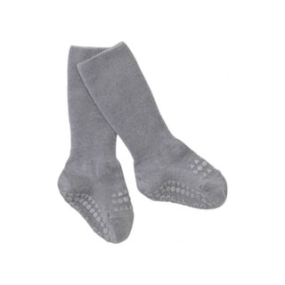 gobabygo antislip sokken wol grey melange 6-12 mnd 74-80