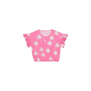 Tiny Cottons Doves Frill Blouse Dark Pink