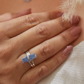 Blue Kyanite Ring Adjustable