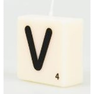 Scrabble Kaars - Alfabet: Letter V