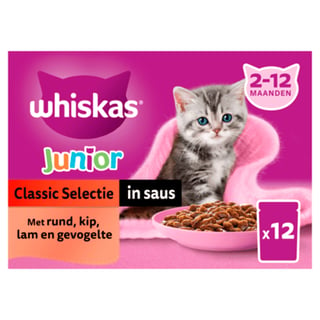 Whiskas Junior Classic -Kattenvoer - in Saus