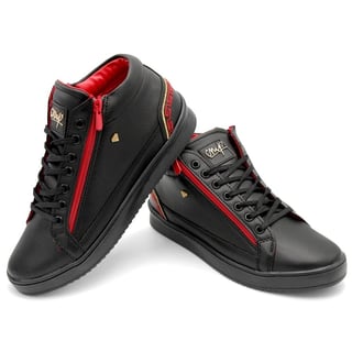 Heren Sneaker - Cesar Black Red- CMS98 - Zwart