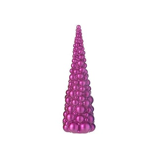 Kerstboompje Van Ballen Fuchsia Roze 7x20.5cm