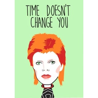 Wenskaart Modern Icons - David Bowie - Time Doesn't Change You