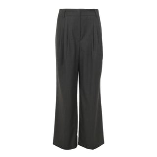 Co'Couture Vida Long Pleat Pant - Anthracite