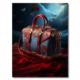 Glasschilderij Louis Vuitton Tas Multicolor 60x80cm