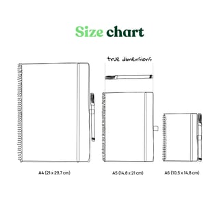 Bambook Notebook Erasable Lined Various Sizes - A6