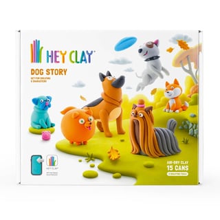 Hey Clay Boetseerklei Dog Story - 15 Kleuren