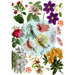 DIY Decal Sheets - Vintage Flowers 1