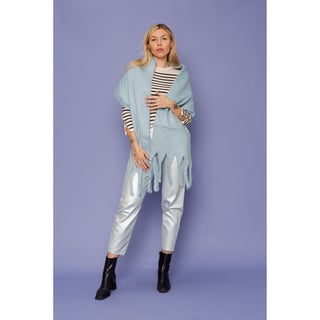 Zilveren metallic broek - XL